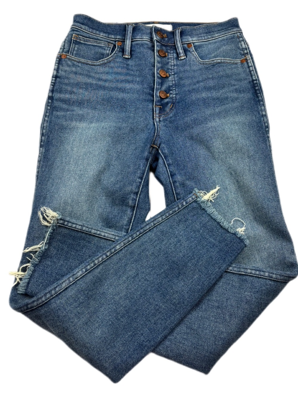 Madewell 10” High Rise Skinny Button Fly Jeans Size 27
